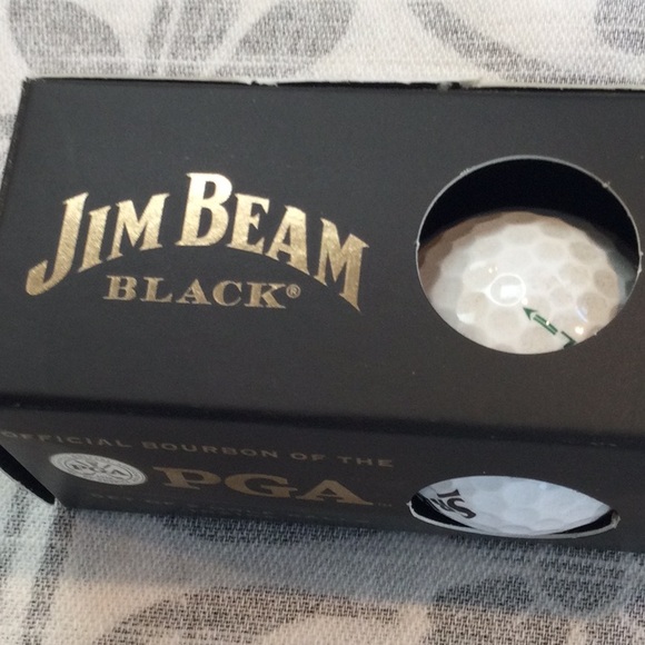 🏌🏼♂️Jim Beam PGA golf balls. Two sets with 2 in each box. NWOT - Picture 3 of 5